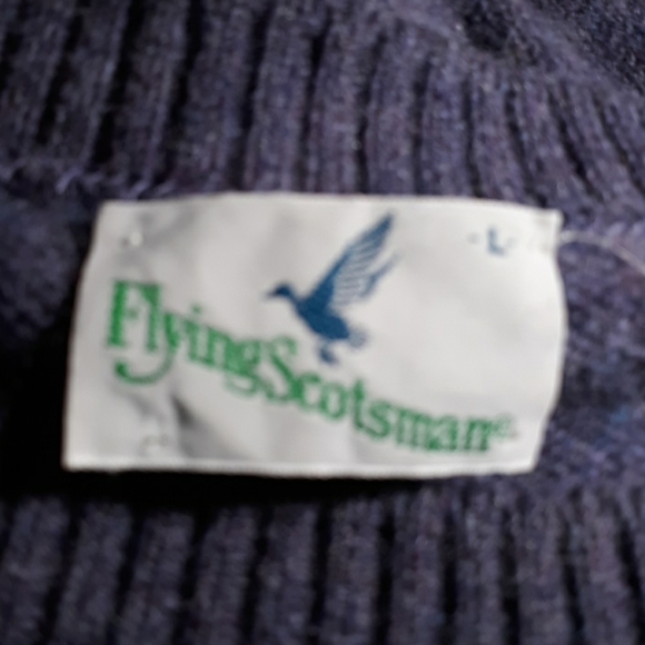 Vintage Flying Scotsman large purple sweater - Picture 2 of 3